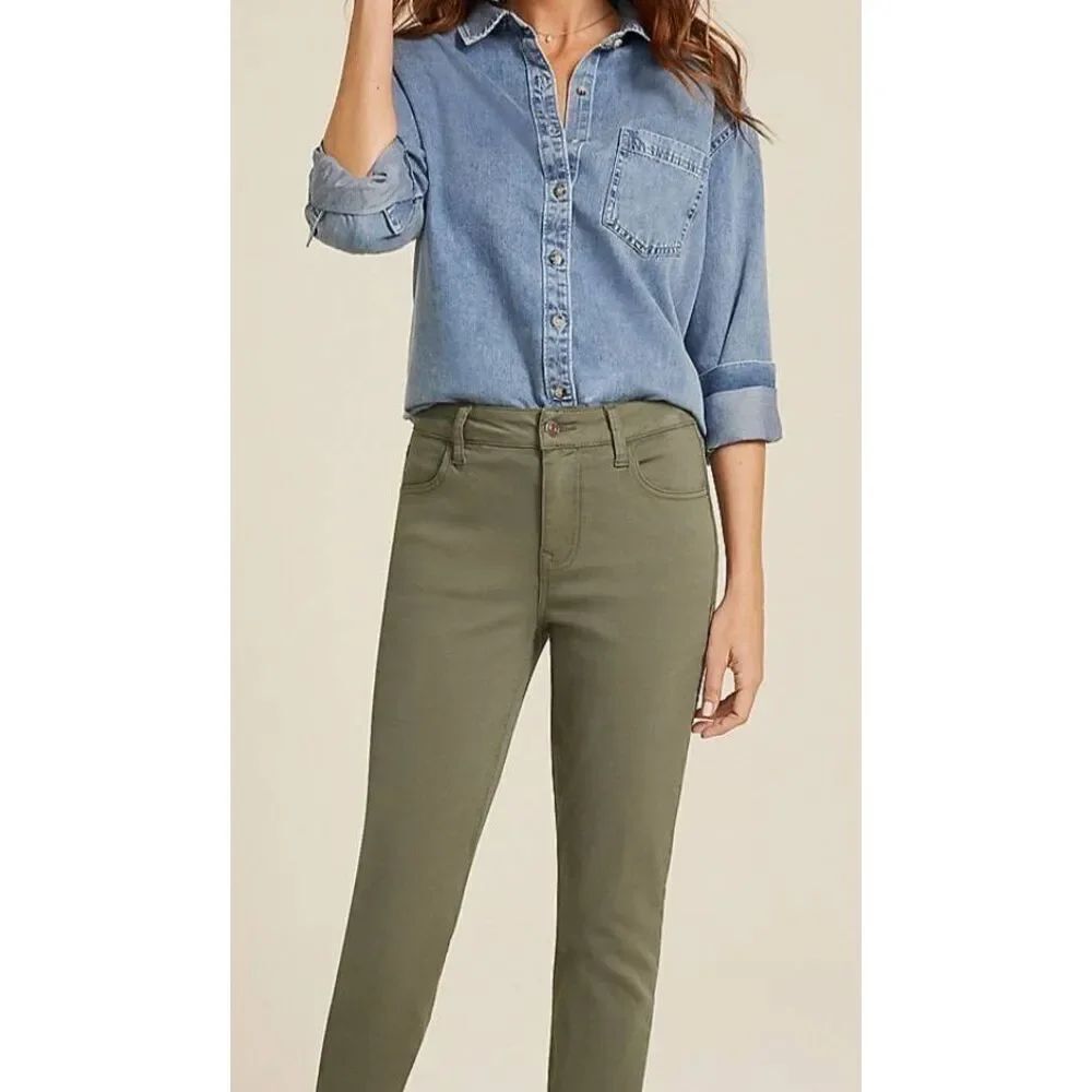 maurices™ High Rise Color Jegging. Army green, Size 22 regular